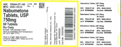 Label 750mg 60ct (Label Nabumetone Tabs 750mg Bpi(10544 271 60) Glenmark(68462 359 05) Rev3)